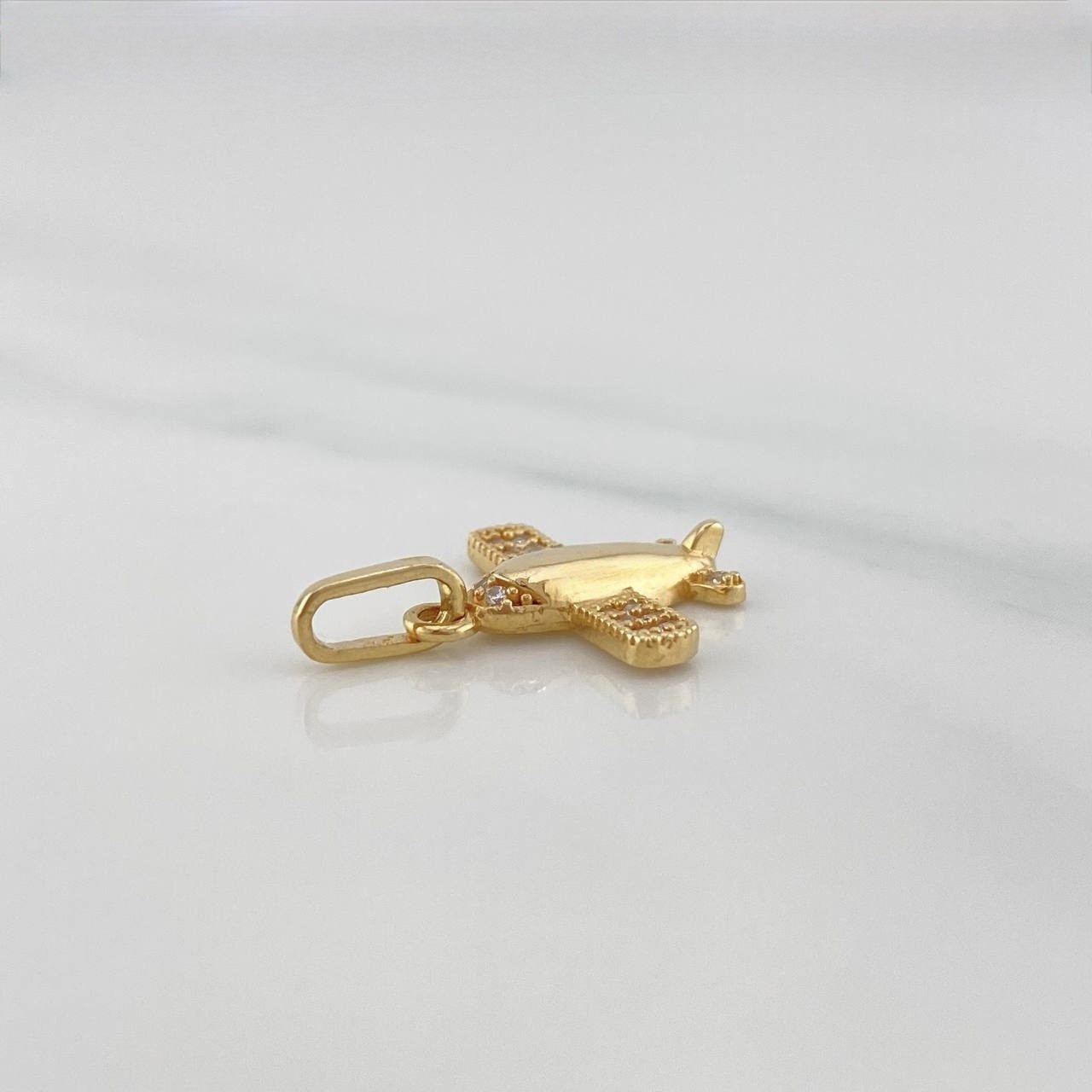 Pendant Airplane 1.25 g / 3/4 in Yellow Gold 18K