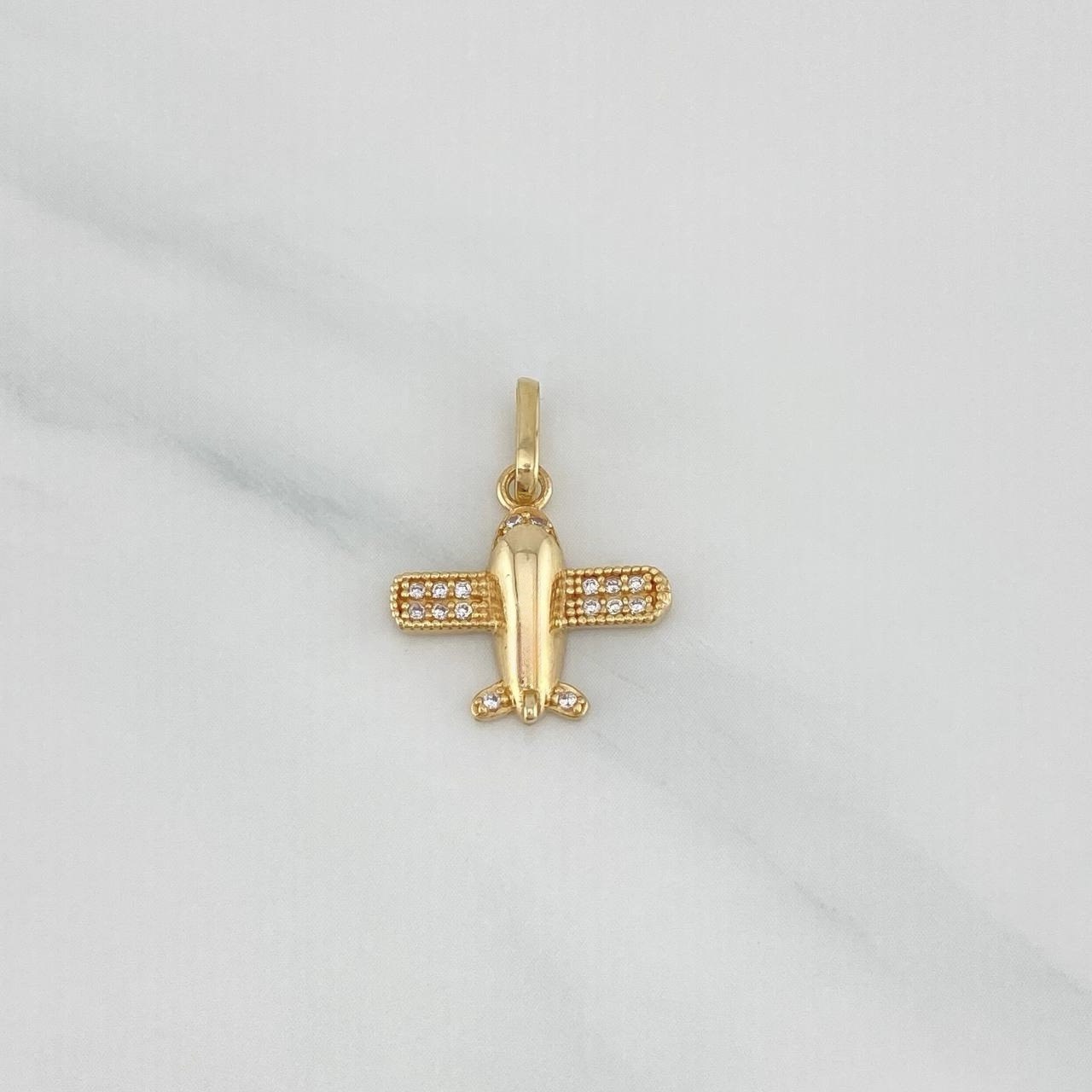 Pendant Airplane 1.25 g / 3/4 in Yellow Gold 18K