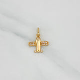 Pendant Airplane 1.25 g / 3/4 in Yellow Gold 18K