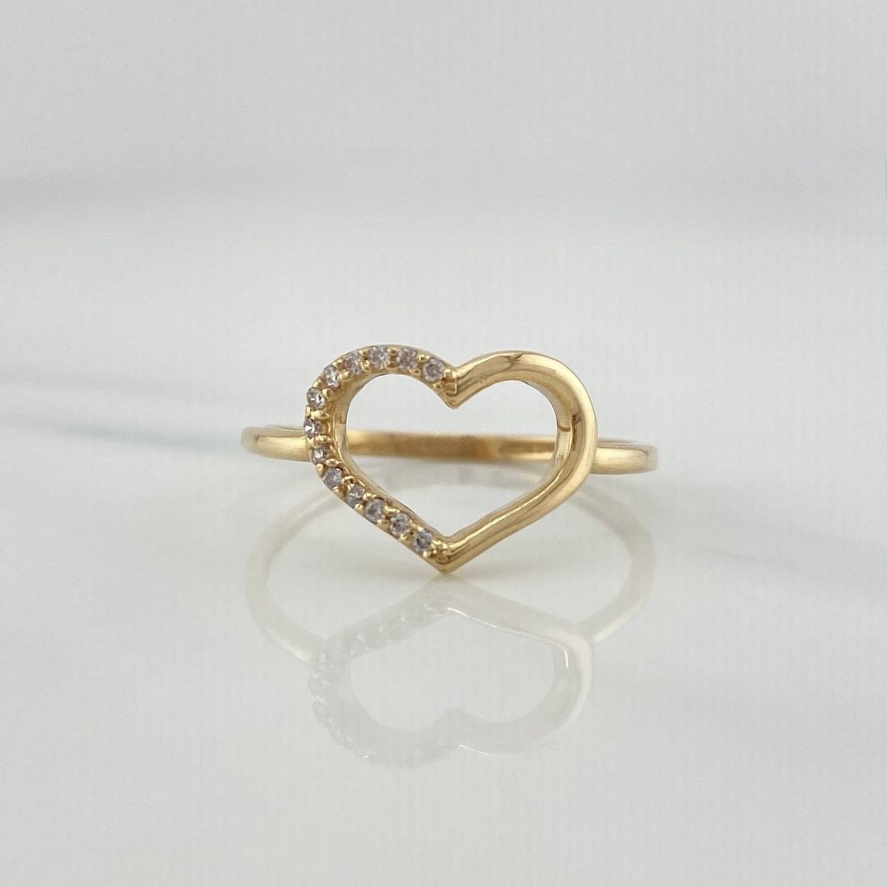 Heart Silhouette Ring 1.5 g / T7 1/4 18K Yellow Gold