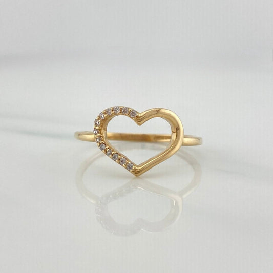 Heart Silhouette Ring 1.5 g / T7 1/4 18K Yellow Gold