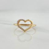 Heart Silhouette Ring 1.5 g / T7 1/4 18K Yellow Gold