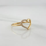 Heart Silhouette Ring 1.5 g / T7 1/4 18K Yellow Gold