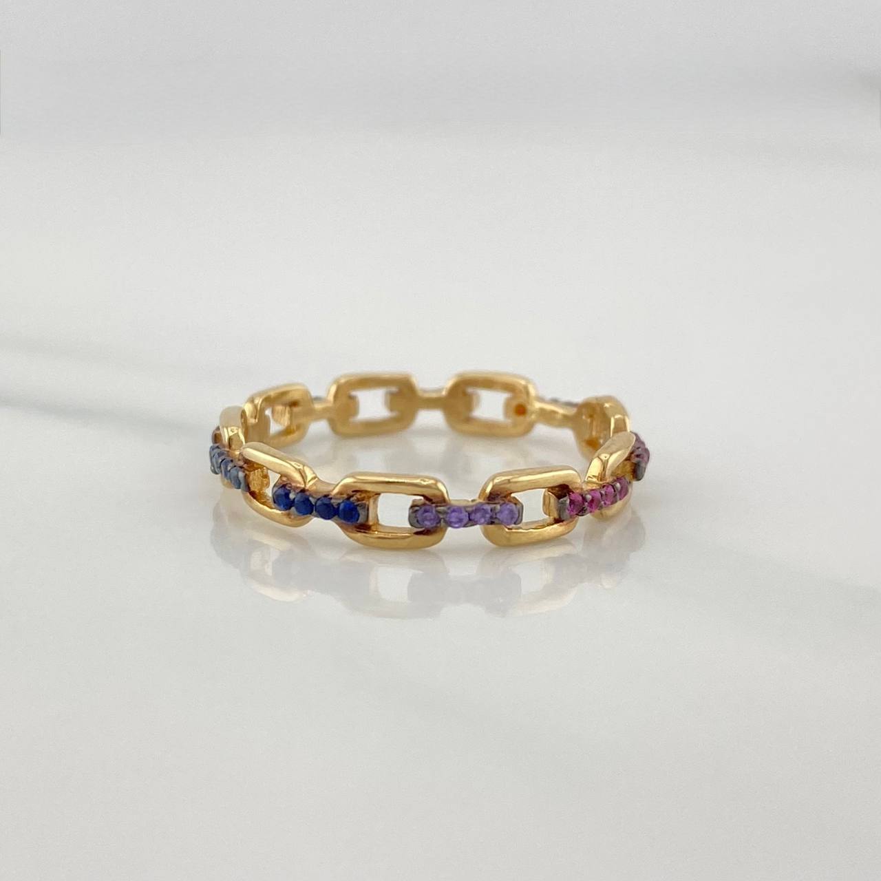 Link Ring 1.65 g / T6 3/4 Two Golds Black Yellow 18K