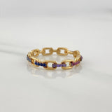 Link Ring 1.65 g / T6 3/4 Two Golds Black Yellow 18K