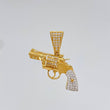 Pendant Pistol 4.1 g / 1 in Two Yellow White Gold 18K