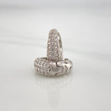 Candongas Halo De Luna 3.85 g / 1/2 in Oro Blanco 18K