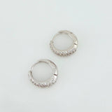 Candongas Halo De Luna 3.85 g / 1/2 in Oro Blanco 18K