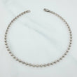 Tobillera Militar Media Luna 7.55 g / 10 in / 3 mm Oro Blanco 18K