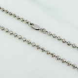 Tobillera Militar Media Luna 7.55 g / 10 in / 3 mm Oro Blanco 18K