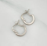 Hoop Earrings Shine 1.4 g / 1/2 in 18K White Gold