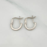Hoop Earrings Shine 1.4 g / 1/2 in 18K White Gold