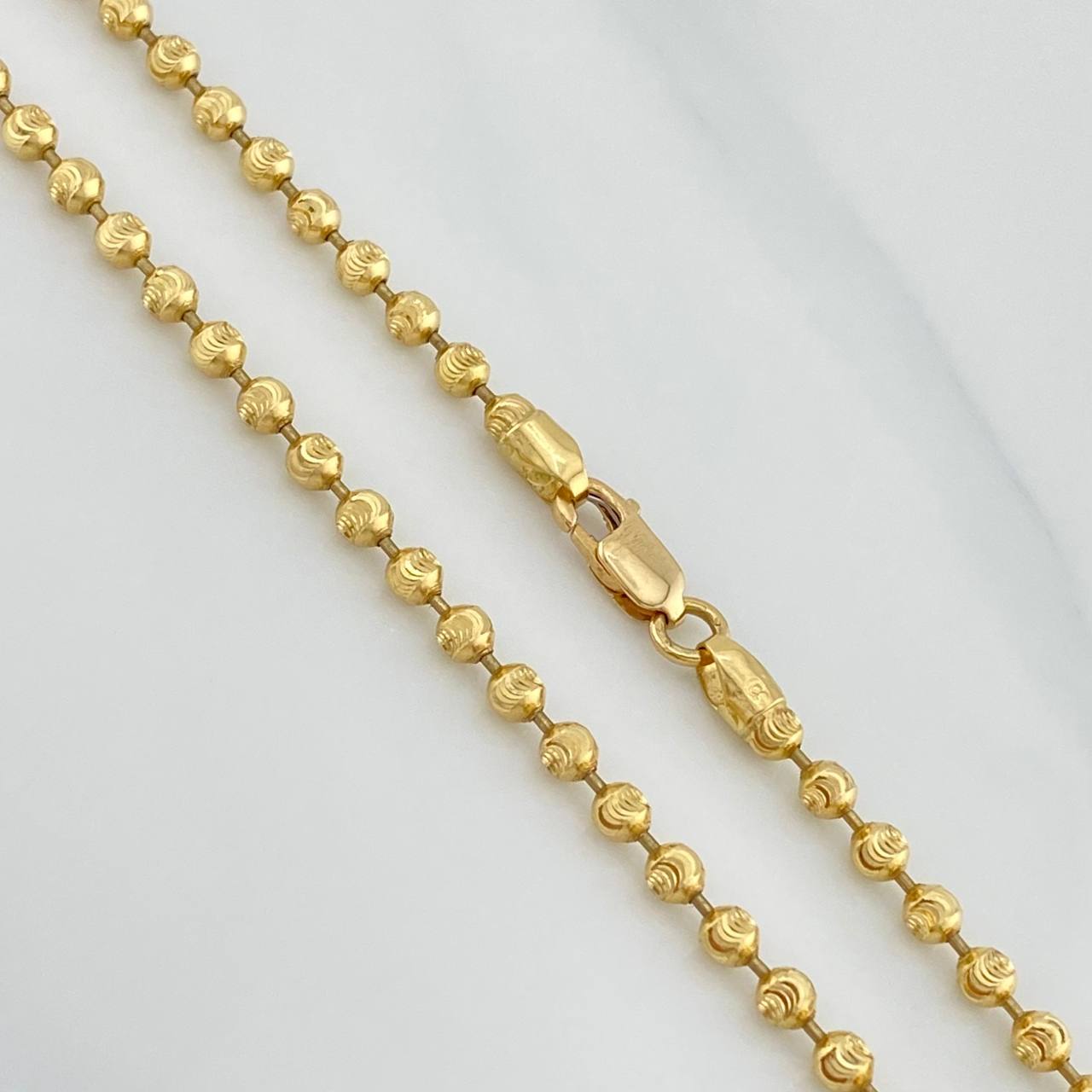 Cadena Militar Media Luna 15.2 g / 24 in / 3 mm Oro Amarillo 18K