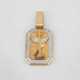 Saint Michael Archangel Pendant 5.2 g / 1 1/2 in Tri-Color Gold 18K