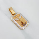 Saint Michael Archangel Pendant 5.2 g / 1 1/2 in Tri-Color Gold 18K