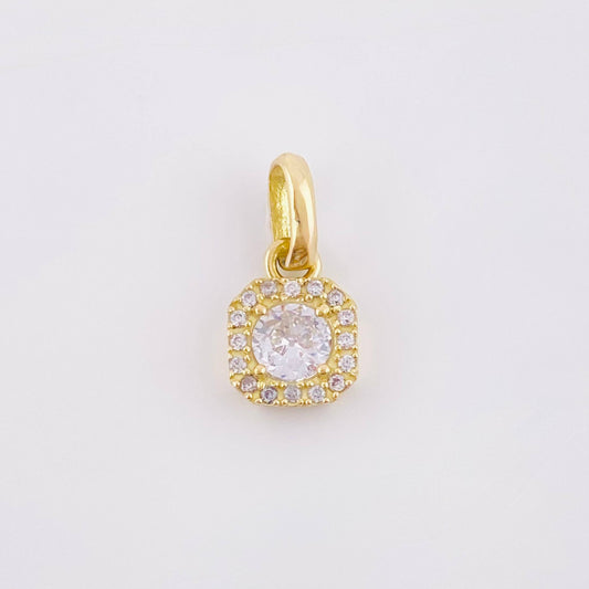 Dije Rombo Tupido 1.05gr / 1/2 in / Oro Amarillo 18K *