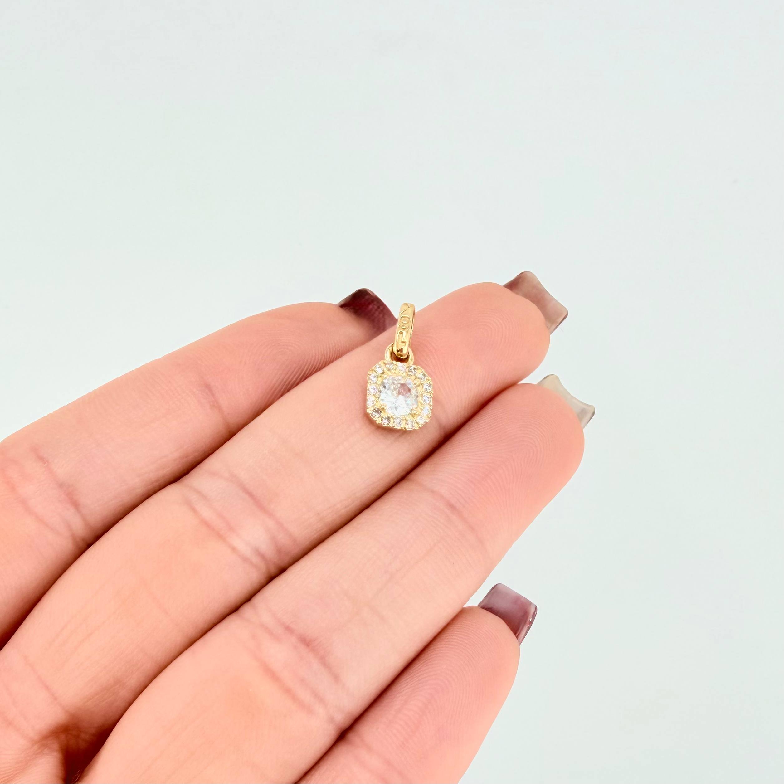 Dense Rhombus Pendant 1.05gr / 1/2 in / Yellow Gold 18K *