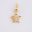 Dije Estrella Tupida 0.6gr / 1/2 in / Oro Amarillo 18K *