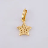 Dije Estrella Tupida 0.6gr / 1/2 in / Oro Amarillo 18K *