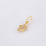 Dije Estrella Tupida 0.6gr / 1/2 in / Oro Amarillo 18K *