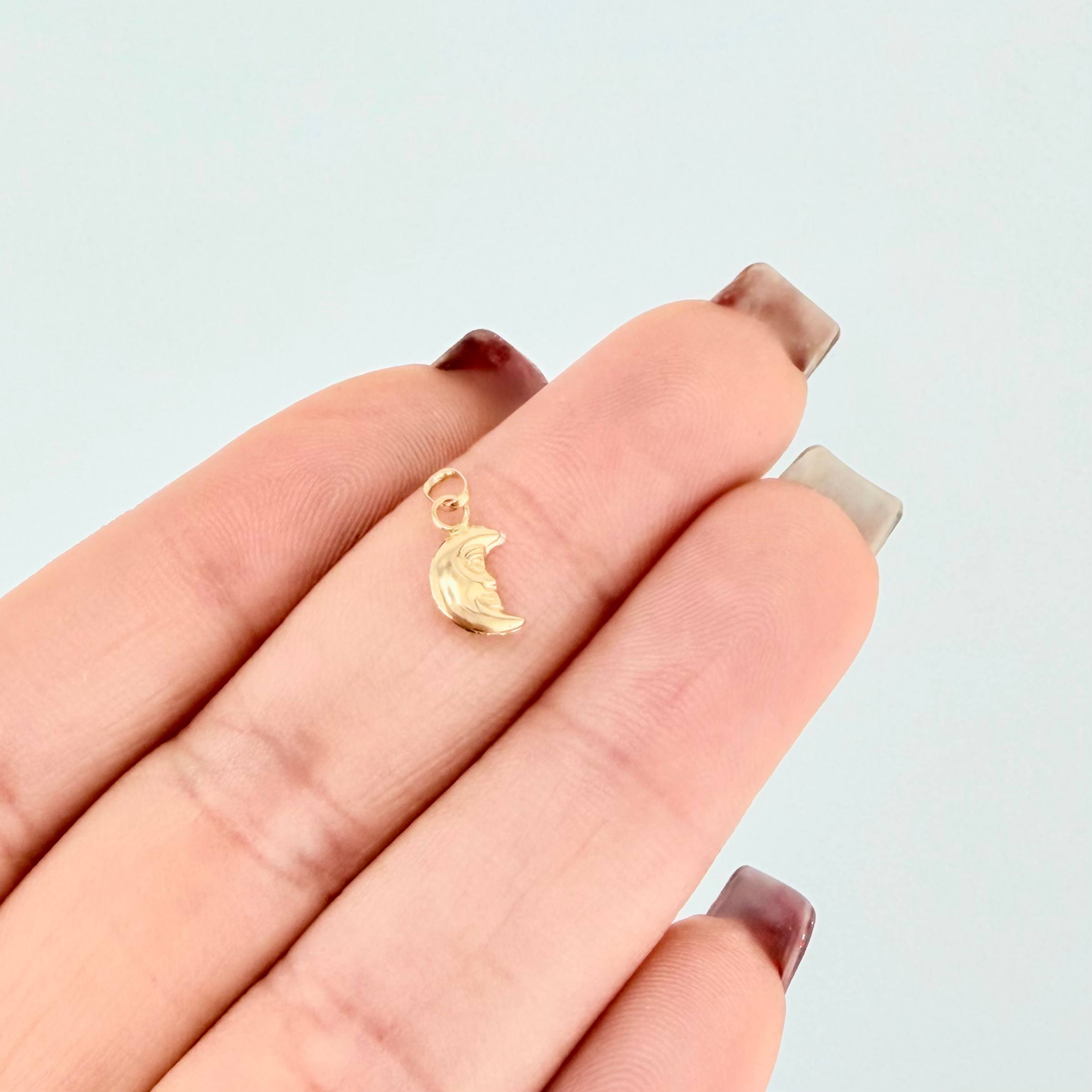 Dije Luna 0.2gr / 1/2 in / Oro Amarillo 18K *