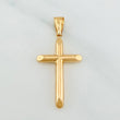 Pendant Flat-Tipped Cross 1.25 g / 1 1/2 in 18K Yellow Gold