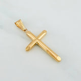 Pendant Flat-Tipped Cross 1.25 g / 1 1/2 in 18K Yellow Gold