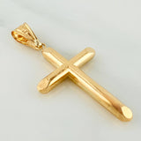 Pendant Flat-Tipped Cross 1.25 g / 1 1/2 in 18K Yellow Gold