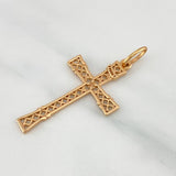 Dije Cruz 1.75 g / 1 1/2 in Oro Rosa 18K
