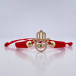 Pulsera Tejida Roja Mano Hamsa 1.55gr / 5mm Oro Amarillo 18K %