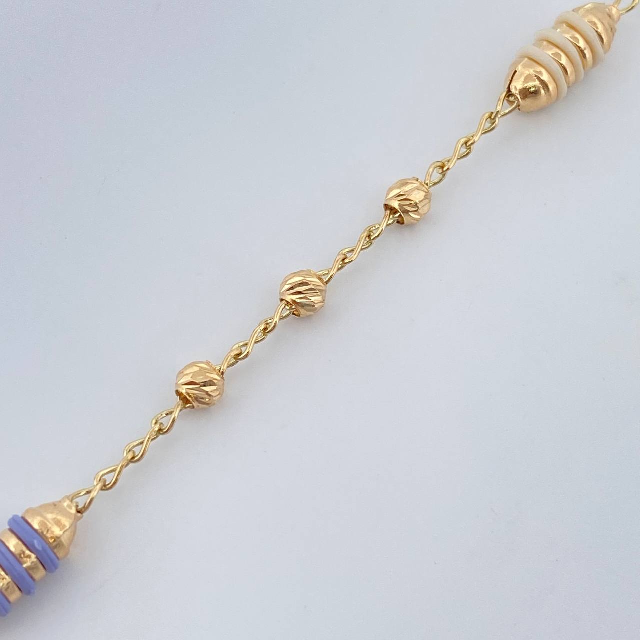 Pulso Espiga Barril 2.6gr / 7 1/2 in / 3mm Oro Amarillo 18K %