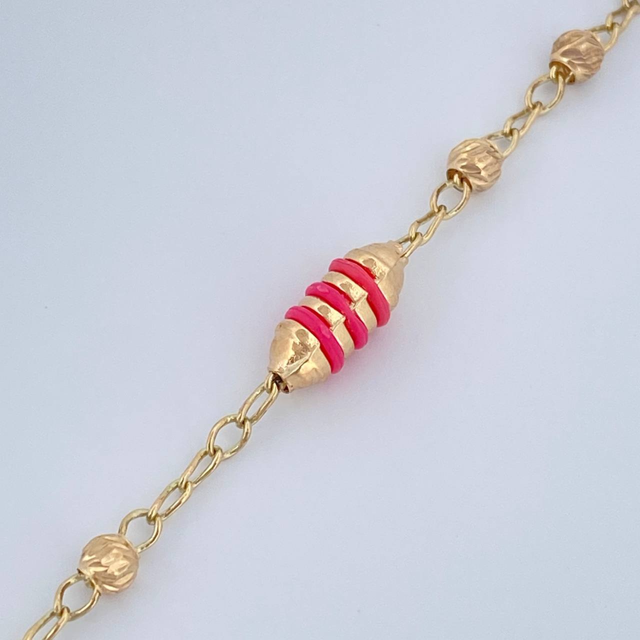 Pulso Espiga Barril 2.7gr / 7 1/2 in / 3mm Oro Amarillo 18K %