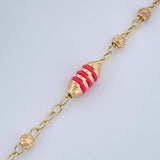 Pulso Espiga Barril 2.7gr / 7 1/2 in / 3mm Oro Amarillo 18K %