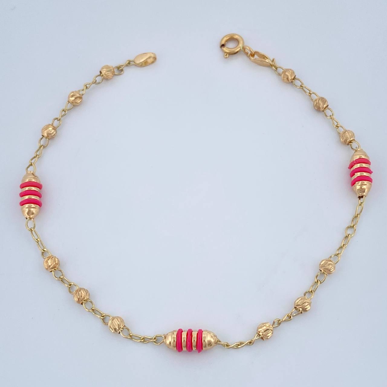Pulso Espiga Barril 2.7gr / 7 1/2 in / 3mm Oro Amarillo 18K %