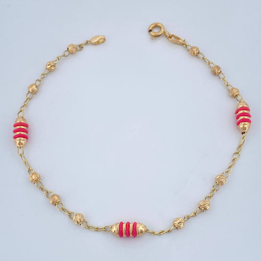 Pulso Espiga Barril 2.7gr / 7 1/2 in / 3mm Oro Amarillo 18K %