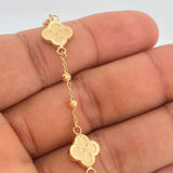 Pulso Trebol Militar 3.95gr / 7 1/2 in / 3mm Oro Amarillo 18K %