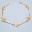 Pulso Trebol Aro Seguido 3.2gr / 7 1/2 in / 1mm Oro Amarillo 18K %