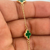 Pulso Trebol Espiga 3.35gr / 7 1/4 in / 1mm Oro Amarillo 18K %