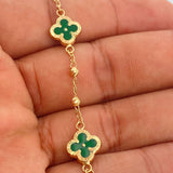 Pulso Trebol Militar 3.95gr / 7 1/4 in / 3mm Oro Amarillo 18K %