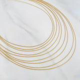 Cadena Cascada 10g / 18 in / 0.9mm Oro Amarillo 18K