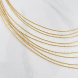 Cadena Cascada 9.95g / 18 in / 0.9mm Oro Amarillo 18K