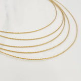 Cadena Cascada 5.75g / 18 in / 0.9mm Oro Amarillo 18K