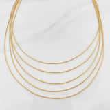 Cadena Cascada 5.75g / 18 in / 0.9mm Oro Amarillo 18K