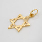 Pendant Star of David 1.05g / 1 in 18K Yellow Gold