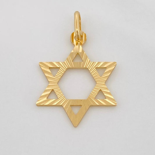 Pendant Star of David 1.05g / 1 in 18K Yellow Gold