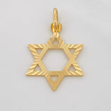 Pendant Star of David 1.05g / 1 in 18K Yellow Gold