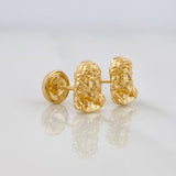 Topos Rostro Cristo 0.9g / in / 8mm Oro Amarillo 18K