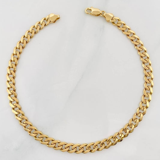Pulso Cubano 5.7g / 8 3/4 in / 5mm Oro Amarillo 18K