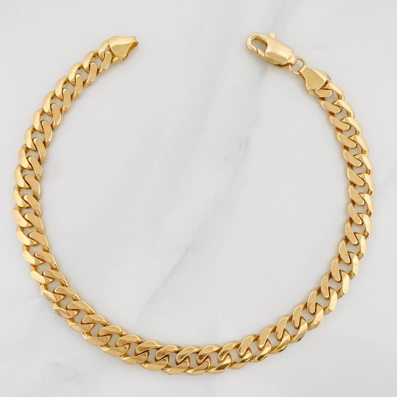 Pulso Cubano 10.2g / 8 1/4 in / 6.35mm Oro Amarillo 18K