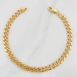 Pulso Cubano 10.2g / 8 1/4 in / 6.35mm Oro Amarillo 18K